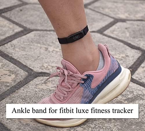 Banda de pulso elástica ajustável/banda de tornozelo para compatível com o Fitbit Luxe Fitness Tracker,