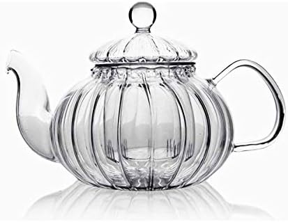 Fabricante de chá de filtragem de vidro com conjunto de abóbora mais quente e xícaras