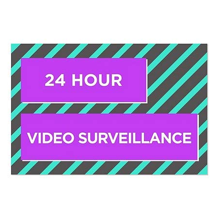 CGSignLab | Video de 24 horas de vigilância de vídeo -Modern Block ABAIXO | 18 x12