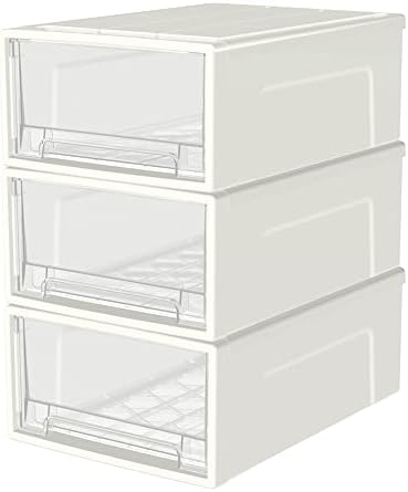 Cetomo 5L*3. Gavetas de armazenamento empilhável plástico, caixa de armazenamento ， caixas de multir-ups para