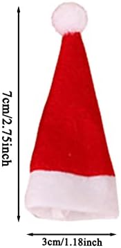 Riqingy 10pcs Mini chapéu de Natal para Lollipop Festa de Christmas Caps Caps Decoração Ornamentos Kids Red Santa
