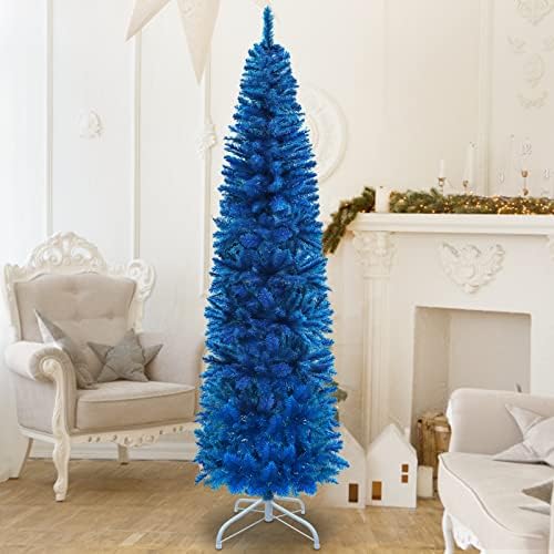 Turnmeon 6 pés Lápis Decoração de árvore de Natal 550 Dicas, Ramo de abeto realista premium Só de árvores