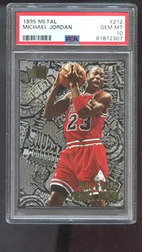 1995-96 Fleer Metal 212 Michael Jordan Nuts & Bolts e PSA 10 Card Card NBA - Cartões de basquete não assinados