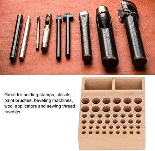 Tissting Leather Craft Tool Solter, 46 buracos de madeira Profissional Leathercraft Tool Telder