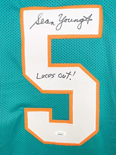 Sean Young autografado assinado Jersey Miami Dolphins PSA Ray Finkle