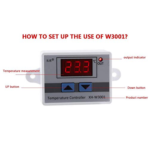 Termostato, interruptor de controle de temperatura do controlador de termostato digital de 12V com