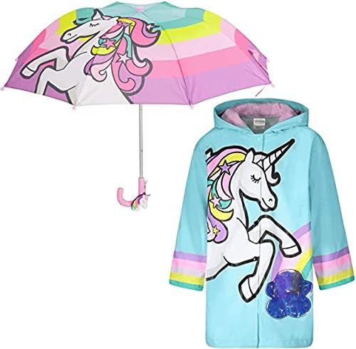 Janta de chuva para garotas e meninos de guarda -chuva para crianças, guarda -chuvas para chuva - capa de