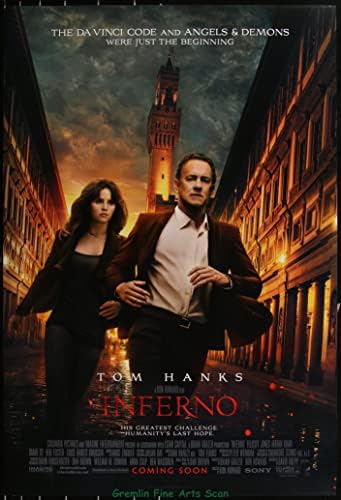 Inferno - Tom Hanks Advance One Sheet Theatrical Lanke Movie Poster
