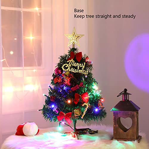 Yosoo de 19,7 polegadas decoradas em árvore de Natal, árvore de Natal de mesa, mini árvore de Natal