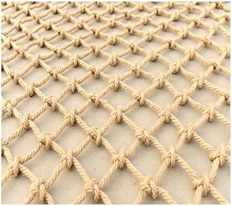 Rede de escalada Ouyoxi para crianças - rede multifuncional de corda de cânhamo para gaiola como