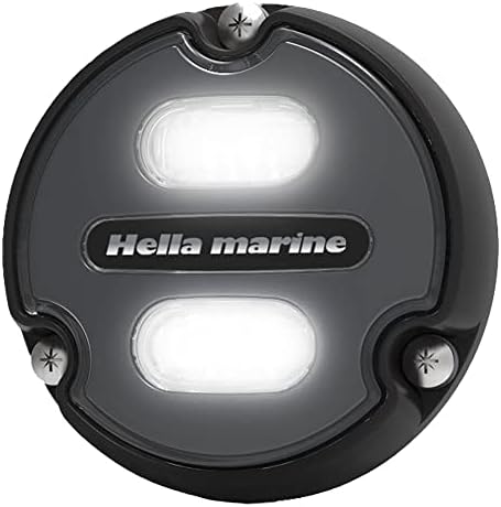 Hella Marine Apelo A1 Azul Branco Subaquático Luz - 1800 Lúmens - Habitação Preta - Lens de Carvão