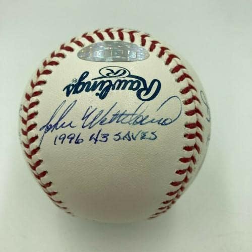 New York Yankees Lendários Closadores Multi -Baseball Mariano Rivera JSA CoA - Bolalls autografados
