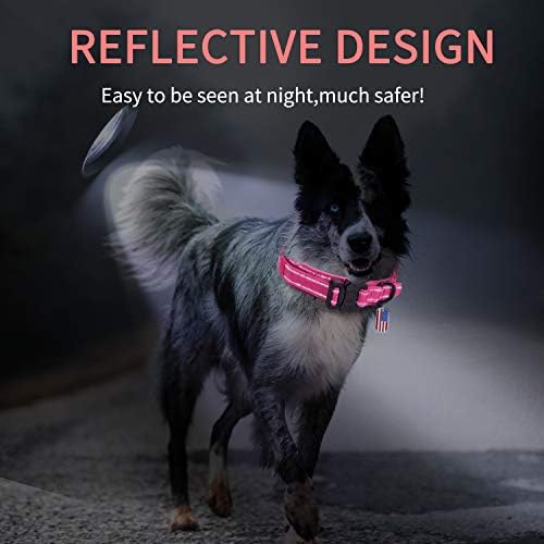 Collar de cão tático reflexivo ajustável para treinamento e serviço K9 Cola de cachorro com fivela