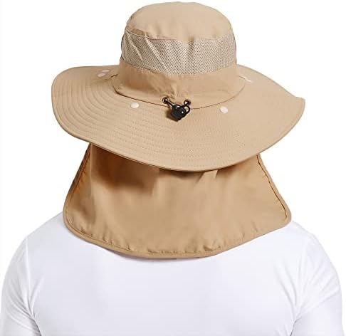 Durio Chapéu de pesca de aba larga para homens ao ar livre Hapsa à prova d'água chapéu de proteção solar dobrável