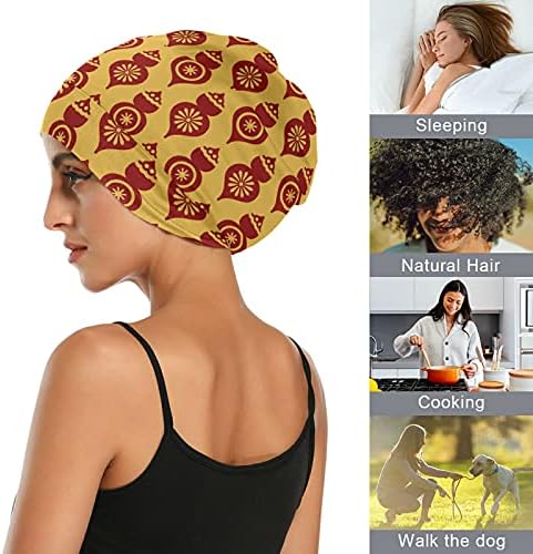 Skull Cap boné Sleep Work Hat Bonnet Beanies For Women Bolas de Natal Ano Novo Bongueira Bap de Trabalho