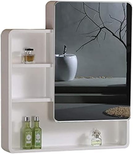 Armário de espelho de banheiro espelhado Razzum, armários de remédios para o armário de espelho de madeira maciça