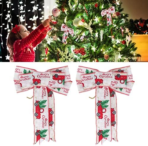 Topper de arco de árvore de Natal para decoração de Natal 2 pacotes de casas de natal artesanal de Natal