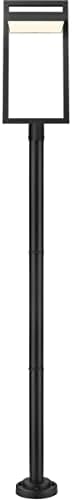 Z-Lite 1 Light Outdoor Post Montado equipamento 566PHXLR-567P-BK LED, preto