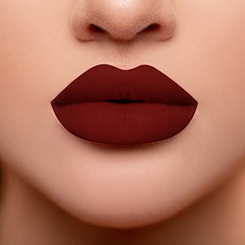 Klara Cosmetics Kiss prova batom 16 Sexy Marsala Classic Bold Liquid Matte Lipstick During During Full Color