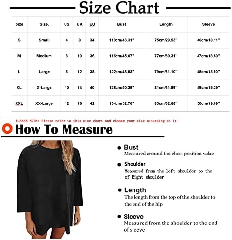 Mulheres de grandes dimensões de tamanho gráfico roupas blusas mulheres 3/4 camisas de manga TIY corantes casuais túnicas da moda Camisas de Mujer