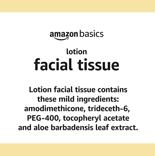 Basics Facial Tissue com loção, 2 camadas, 300 contagem