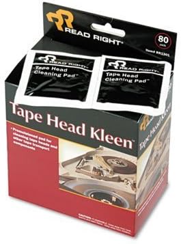 Cabeça de fita Kleen Pad, almofadas seladas individualmente, 5 x 5, 80/caixa, vendidas como 2 caixas, 80 cada