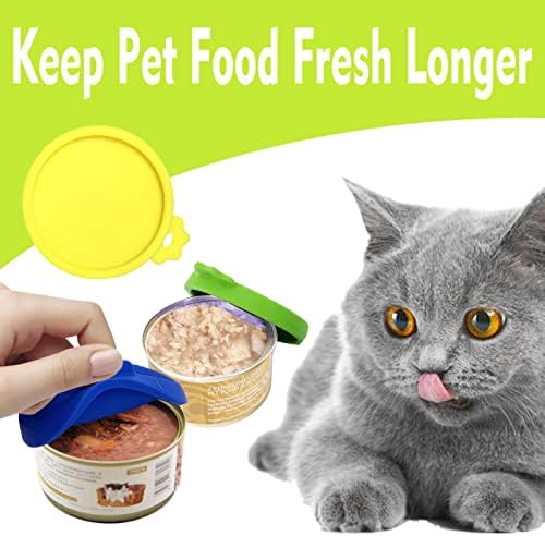 Lfish 6 pacote com alimentos de gato de silicone lata, pequenos alimentos para animais de estimação