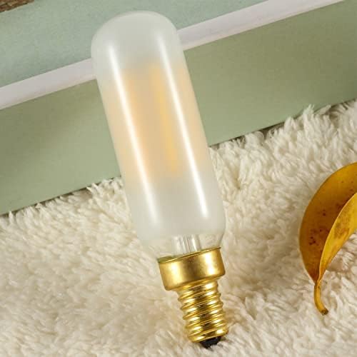 Bulbos de LED T6 fosco, 4W E12 Edison Lâmpadas brancas macias 3000k, 400lm, 40w lâmpadas incandescentes