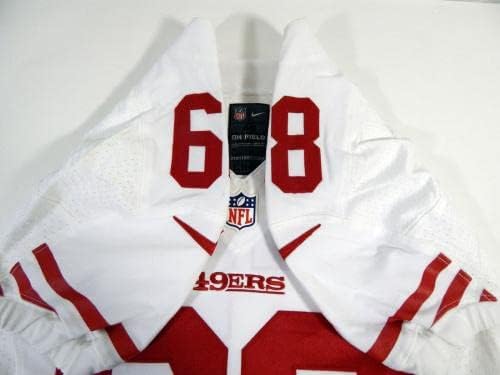 2014 San Francisco 49ers 68 Jogo emitiu White Jersey DP16480 - Jerseys de jogo NFL não assinado usados