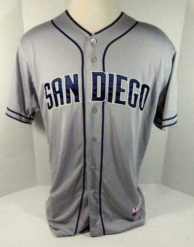 2015 San Diego Padres Leonel Campos 57 Jogo emitido Grey Jersey SDP0884 - Jogo usada MLB Jerseys