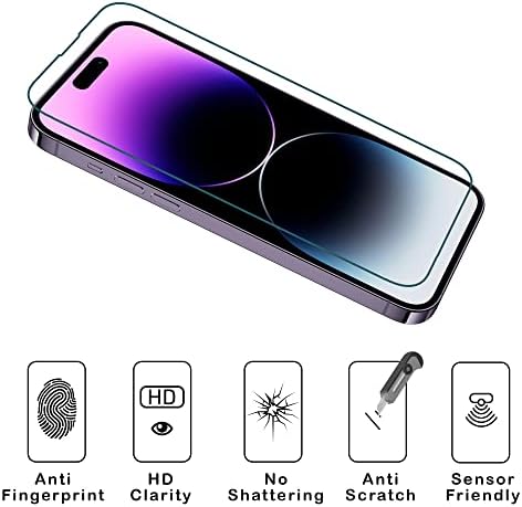 [3+3] Pacote para iPhone 14 Plus de vidro temperado Protetor de tela de 6,7 polegadas e protetor da lente