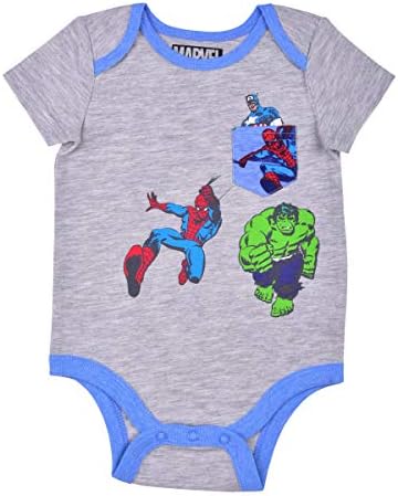 Marvel Avengers Capitão América, Hulk e Romance de Meninos e Bodysuit para recém -nascidos e infantis