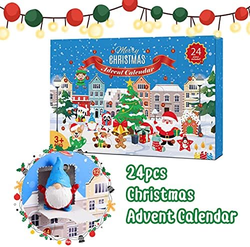 Stobok mini marcas 24pcs Countdown de Natal Ornamentos Advento Advento 24 dias Treça de Natal