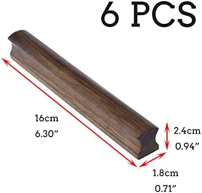 Crapyt 6 PCs Cabinete de madeira Pulls com parafusos de montagem decorativos CC: 192mm/7,56 polegadas L: 230mm/9,06