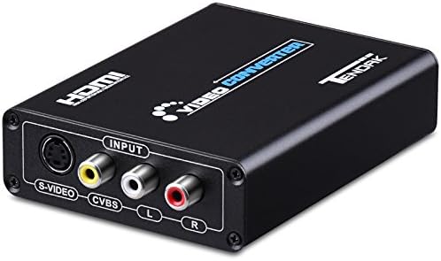 Tendak 3RCA CVBS Composite & S-Video R/L Audio para HDMI Adaptador de adaptador 720p/1080p com cabo 3RCA S-Video