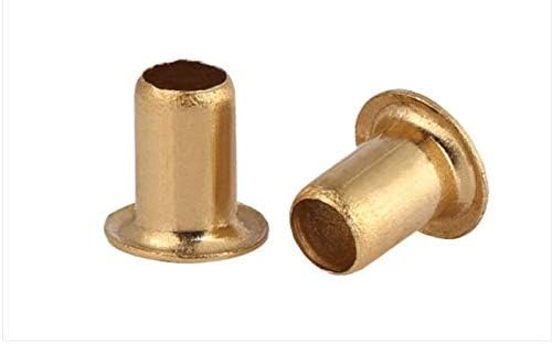 10pcs m4 cobre bronze bronze rebite rebite de cobre Hollow através do tubo único do orifício -