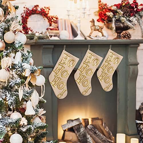 Presentes de doces meias de lareira personalizada com decoração de casa de Natal e acessórios para festas para
