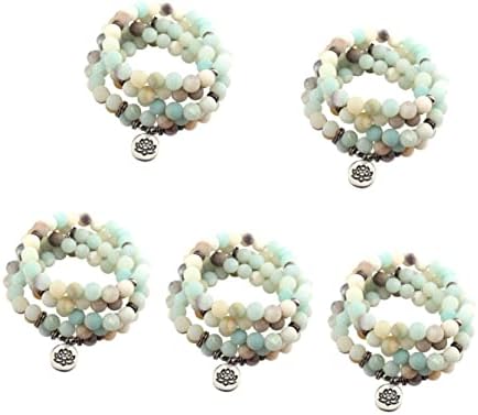 Bracelets de miçangas de Sewacc 5pcs Charm colar romances de jóias de pedras preciosas para miçangas de