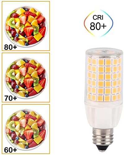 Ydjoo 2 pacote E11 lâmpada LED 5W Bulbos de milho cerâmica Mini Base de Candelabra E11 equivalente