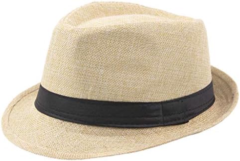 Top respirável chapéu de sol jazz chapéu ao ar livre linho Curlystraw chapéu masculino Caps de beisebol Banco