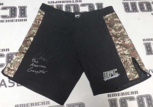 CHAEL SONNEN assinou os shorts de luta do UFC PSA/DNA CoA Autograph 117 148 159 98 - Jerseys