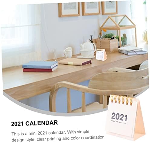 MagicLulu 1 PC 2021 2021 Mini calendário de mesa do calendário calendário calendário calendário