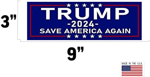 Trump 2024 Save America novamente eleição presidencial adesivo de adesivo Carro Republicano Conservador dos