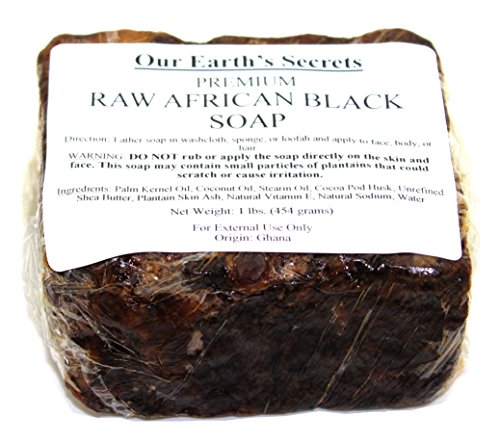 O nosso sabonete preto africano cru da nossa Terra, 1 lb.