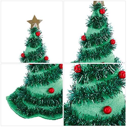 Abaodam Creative Christmas Nonwovens Hat de Natal Forma da árvore Ornamentos adoráveis ​​da festa