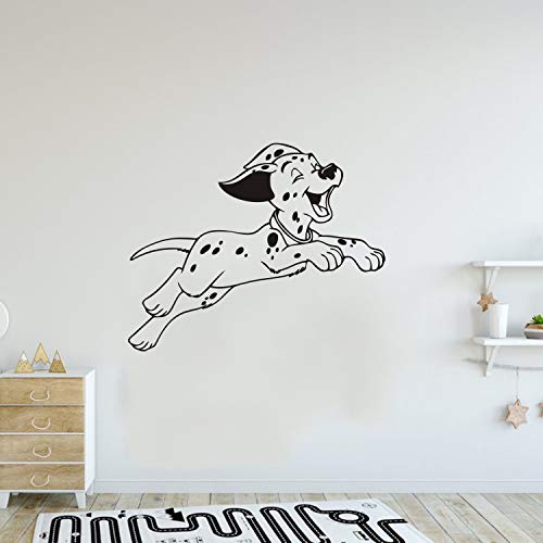 Makeyes dalmácia cão de parede arte desenho animado decalque decalador decoração de adesivos para casa menino