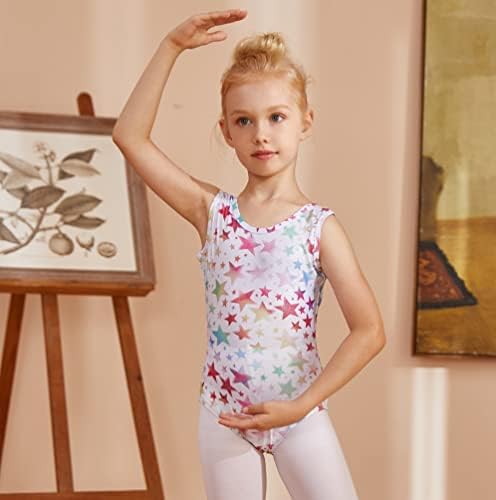 Arshiner Kid Girls Sparkling Stars Gymnastics Letard Shiny Ballet Dance One Piece roupas