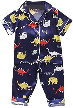 Pijama de Ação de Graças, de 2 anos, roupas da criança para meninos de dinossauros camisa de