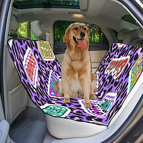Enevotx Cachorro da capa do assento de cachorro Carta personalizada Art Art Fashion Impressão criativa Capas de
