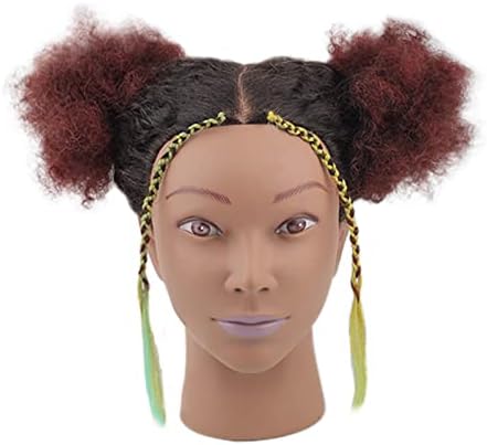 Afro Mannequin Cabeça Cabeça de cabelo humano Cabeça Manikin cabeleireiro Cosmetologia Mannequin